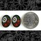 Vintage Painted Floral Glass Cabochons 18mm x 13mm - Set of Two - CAM77